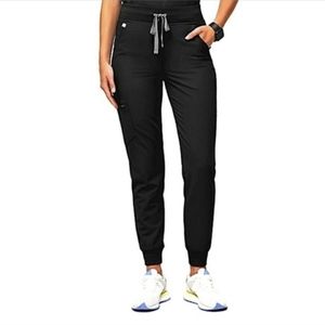 Figs High Waisted Zamora Jogger Scrub Pants - Black - Size MP